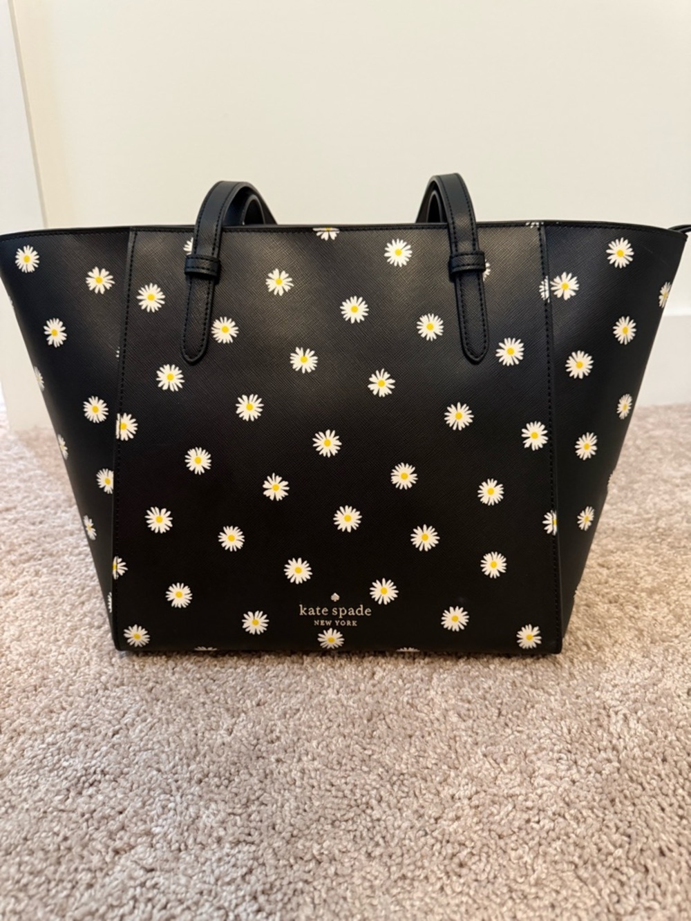 New condition, Kate Spade Rebecca Black Daisy Print Tote Bag, worn once